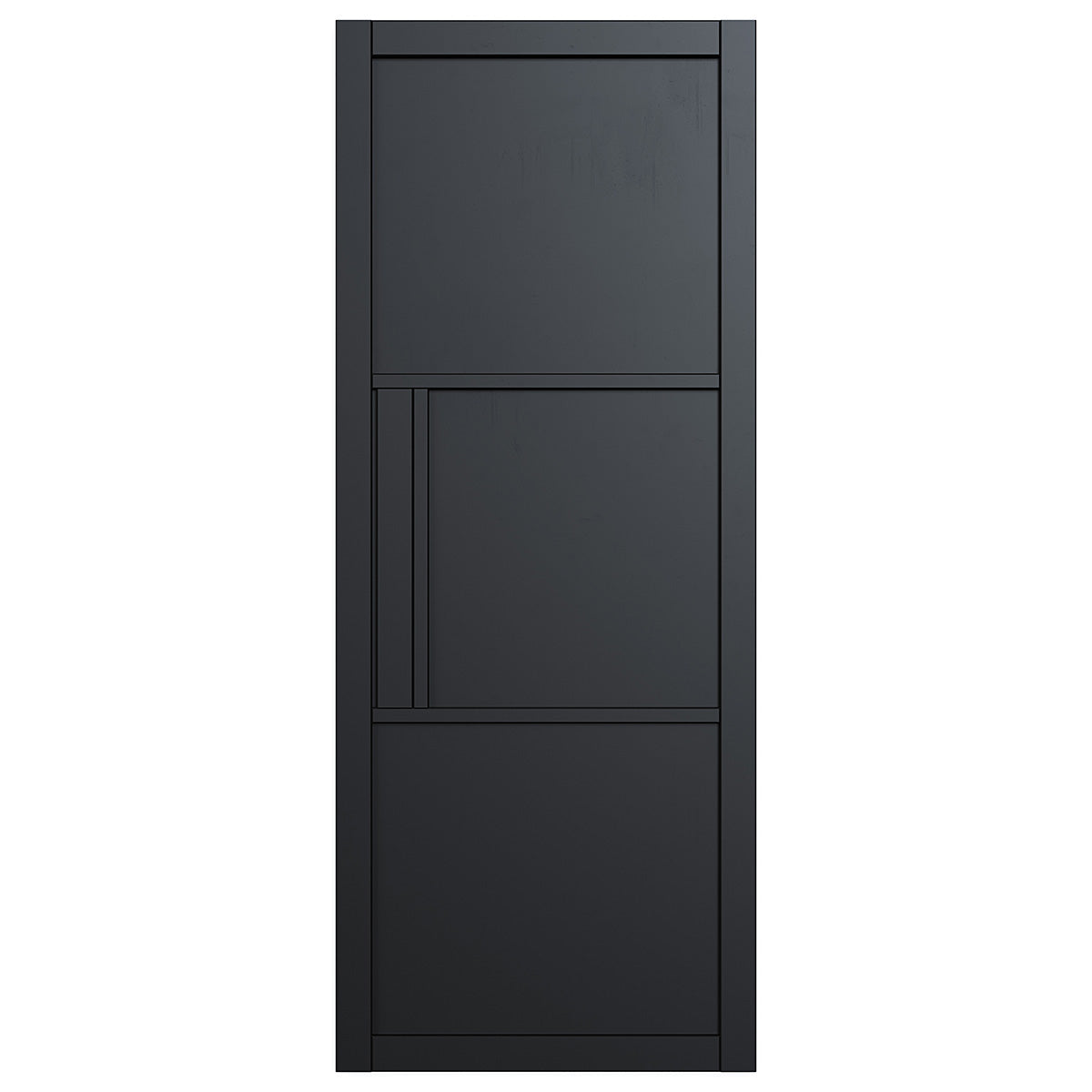 SEATTLE 3 PANEL BLACK PRIMED DOOR