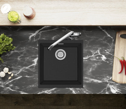 SIENA BLACK 400MM SQUARE GRAINITE SINK