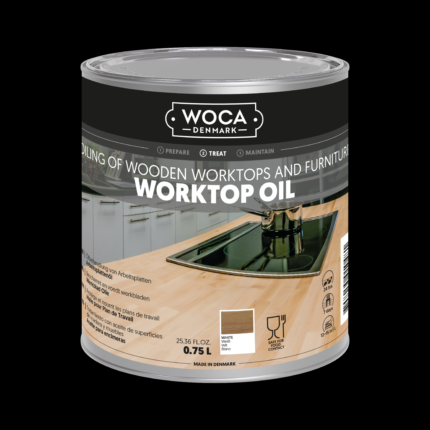 WOCA WORKTOP OIL WHITE .75LT