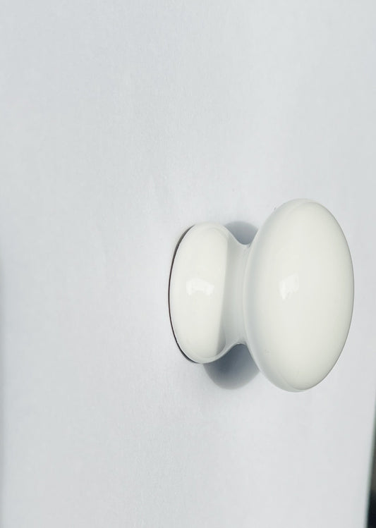 White Ceramic Knob 35Mm