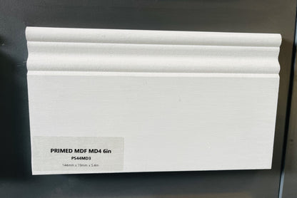 Primed Mdf Skirting  Md3   144mm X 18mm  X 5.4mt